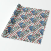 Patriotic First Responder Geschenkpapier (Ungerollt)