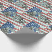 Patriotic First Responder Geschenkpapier (Ecke)