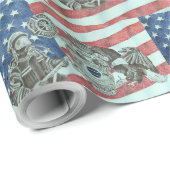 Patriotic First Responder Geschenkpapier (Rolleneckpunkt)