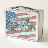 Patriotic First Responder Metall Brotdose (Rückseite)