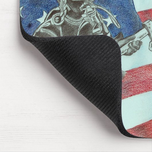 Patriotic First Responder Mousepad (Ecke)