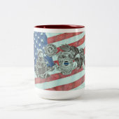 Patriotic First Responder Zweifarbige Tasse (Mittel)