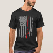 Patriotic Fishing Daddy USA Flag Fishing Rod Ameri T-Shirt (Vorderseite)