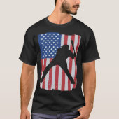 Patriotic Flag Baseball Softball 4 Th Of July Play T-Shirt (Vorderseite)