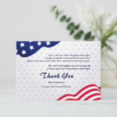 Patriotic Flag Beerdigung Danke Karte (Stehend Vorderseite)
