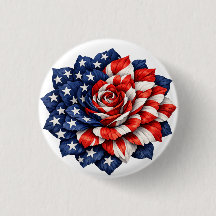 Patriotic Flag Floral Illustration