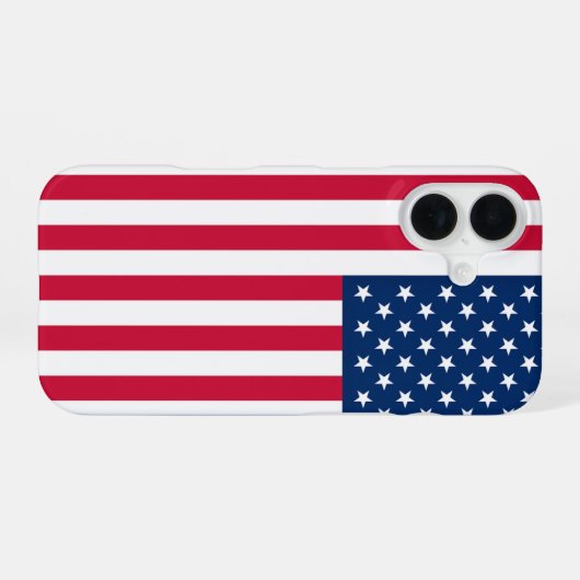 Patriotic Flag iPhone Case iPhone 16 Hülle (Rückseite (Horizontal))