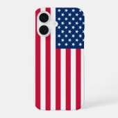 Patriotic Flag iPhone Case iPhone 16 Hülle (Rückseite)