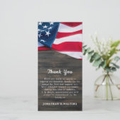 Patriotic Flag Memorial Veteran Military Funeral Dankeskarte (Stehend Vorderseite)