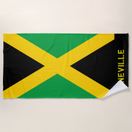 Patriotic Flag of Jamaica Strandtuch