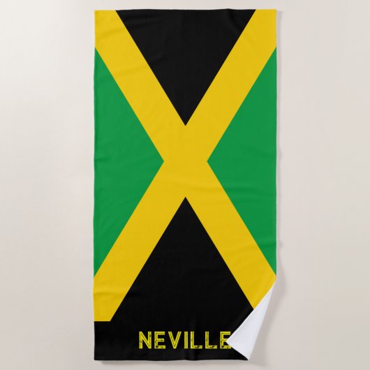 Patriotic Flag of Jamaica Strandtuch (Vorderseite)