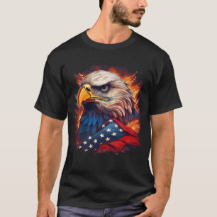 Patriotic Flaming American Bold T-Shirt