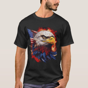 Patriotic Flaming American Bold T-Shirt