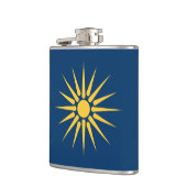 Patriotic flask with Flag of Macedonia, Greece Flachmann (Links)