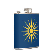 Patriotic flask with Flag of Macedonia, Greece Flachmann (Rechts)