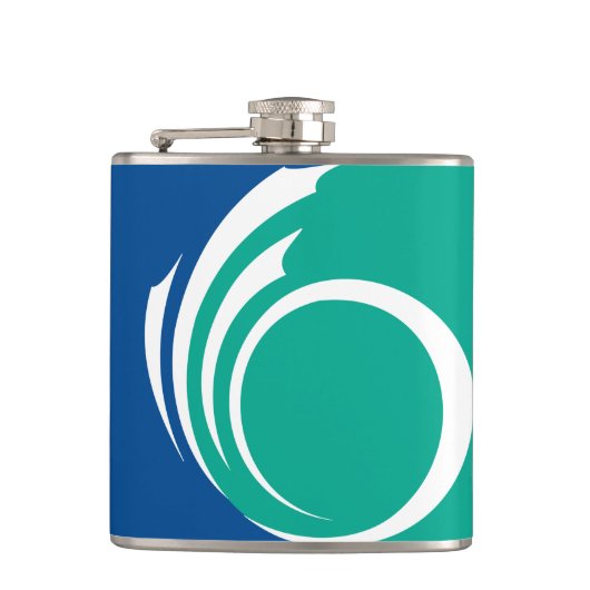 Patriotic flask with Flag of Ottawa, Canada Flachmann (Vorderseite)