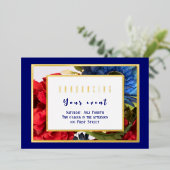 Patriotic Floral Folieneinladung (Stehend vorne)