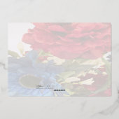Patriotic Floral Folieneinladung (Rückseite)