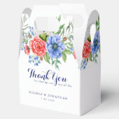 Patriotic Floral Red White Blue 4. Juli Hochzeit Geschenkschachtel (Geöffnet)