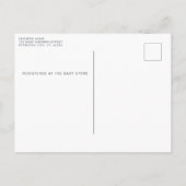 Patriotic Floral Red White Blue Baby Dusche Einladungspostkarte (Rückseite)