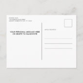 Patriotic Floral Red White Blue Family Wiedersehen Einladungspostkarte (Rückseite)