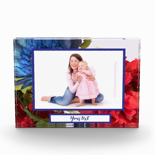 Patriotic Florals Foto Block (Vorderseite)