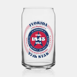Patriotic Florida Typografy Trinkbehälter Set Dosenglas