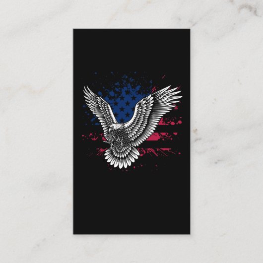 Patriotic Flying Bird American Flag Eagle Visitenkarte (Vorderseite)