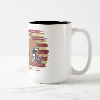 Patriotic Football 4. Juli USA Flag Zweifarbige Tasse