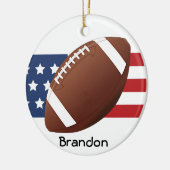 Patriotic Football Design Ornament (Links)