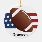 Patriotic Football Design Ornament (Hinten)