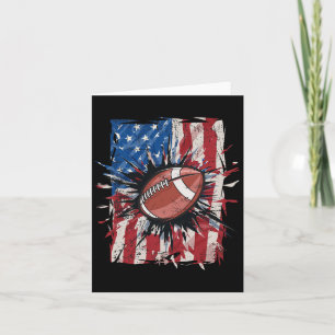 Patriotic Footbyll 4. Juli Männer USA Fl Karte