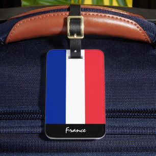 Patriotic France Luggage Tags, französische Flagge Gepäckanhänger