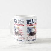 Patriotic Freedom America's 250th Anniversary Kaffeetasse (Vorderseite Links)