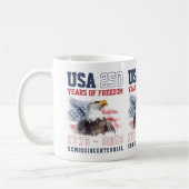 Patriotic Freedom America's 250th Anniversary Kaffeetasse (Links)