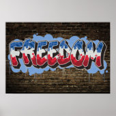 Patriotic Freedom Graffiti Poster (Vorne)