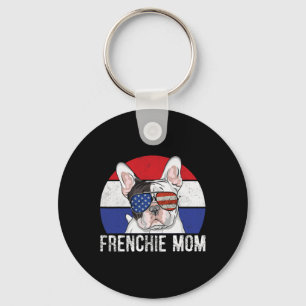 Patriotic French Bulldog Frenchie American Flag 4t Schlüsselanhänger