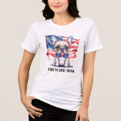 Patriotic French bulldog frenchie mom Tri-Blend Shirt (Vorderseite)