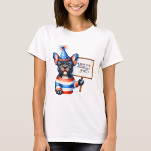 Patriotic French Bulldog 'Merica Y all T-Shirt