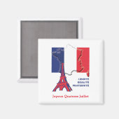Patriotic French Flag BASTILLE DAY Magnet (Vorderseite/Rückseite)