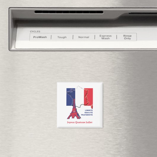 Patriotic French Flag BASTILLE DAY Magnet (In Situ (Geschirrspüler))