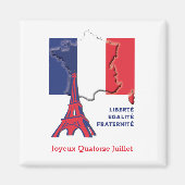 Patriotic French Flag BASTILLE DAY Magnet (Vorne)