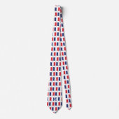 Patriotic FRENCH FLAG Monogram Krawatte (Vorderseite)