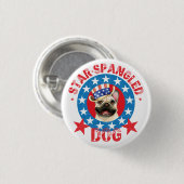 Patriotic Frenchie Button (Vorne & Hinten)