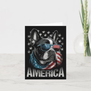 Patriotic Frenchie Hund American Flag 4. Juli 1999 Karte