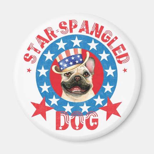 Patriotic Frenchie Magnet (Vorne)