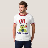 Patriotic Frog Bless USA Juli Vierter T - Shirt (Vorne ganz)