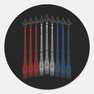 Patriotic für Männer - 4. Juli für Männer USA 4 Runder Aufkleber