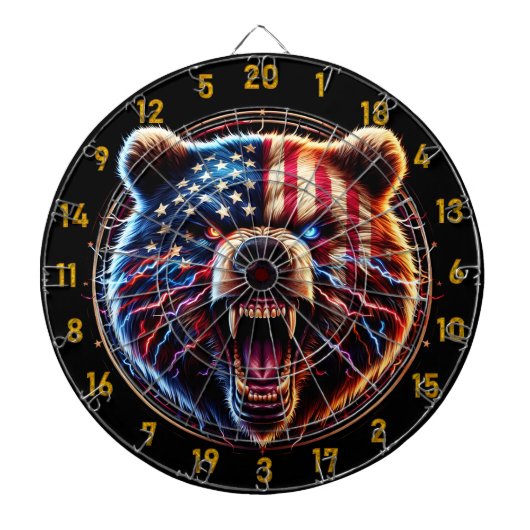 Patriotic Fury Gold Bär Dartscheibe (vorne)