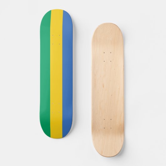 Patriotic Gabon Flag Skateboard (Vorderseite)